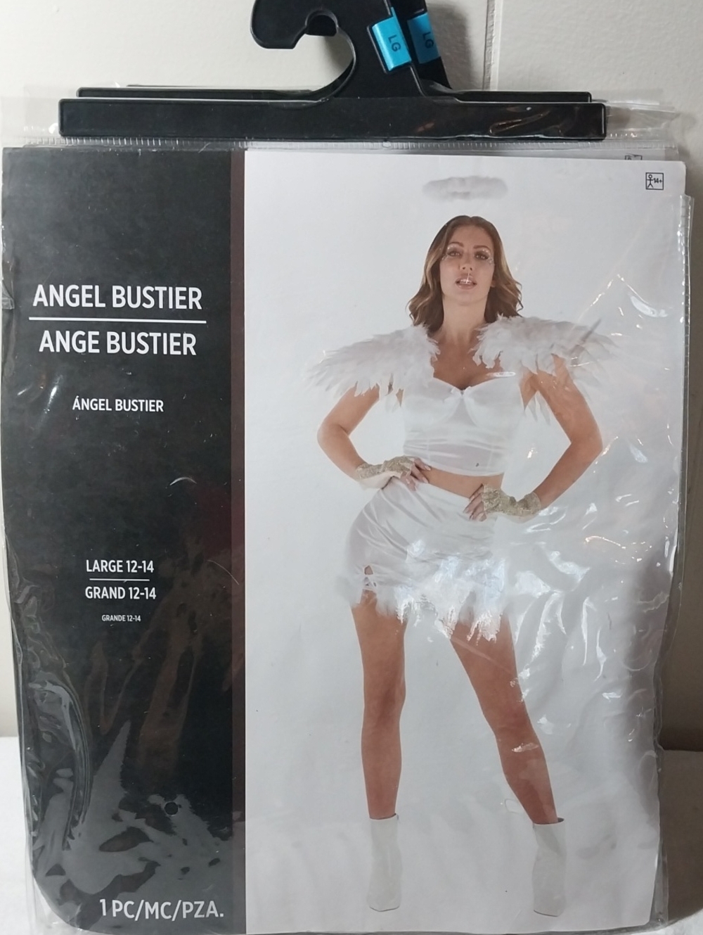 Angel Bustier White Large 12-14 NEW